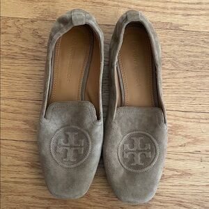 Tory Burch Beige Suede Loafers